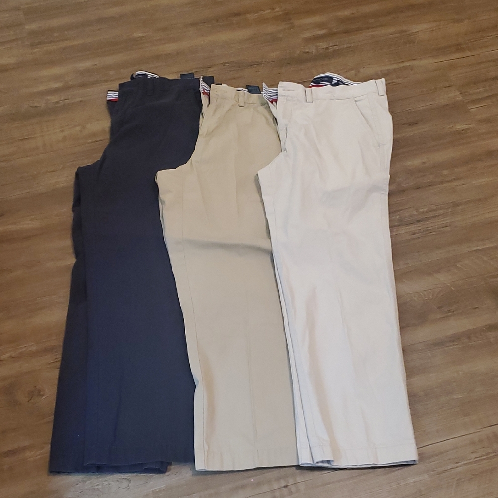 Tommy Hilfiger Men's Chino Pants in Navy, Khaki, and Beige